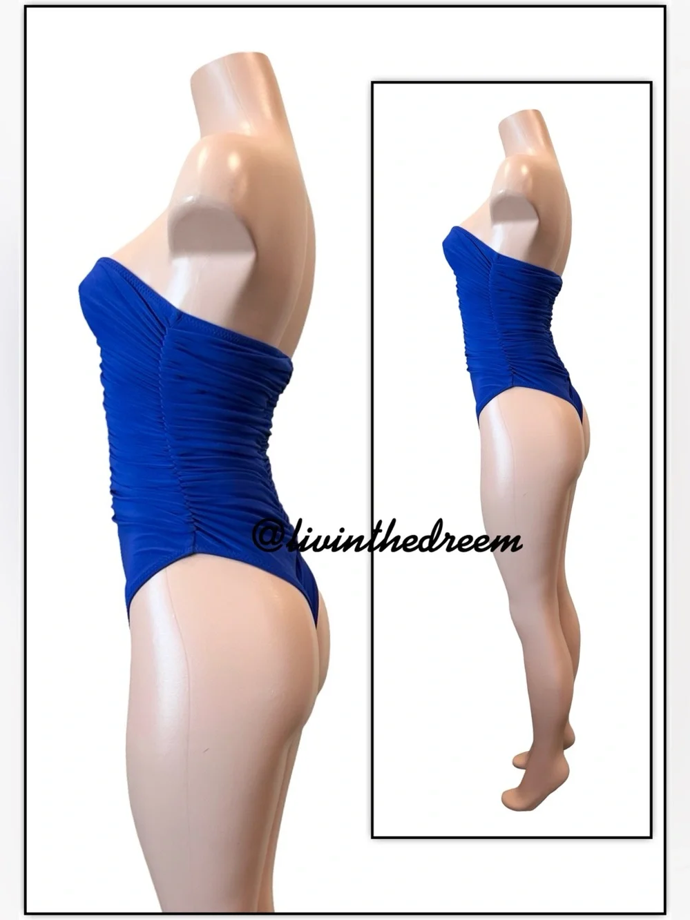 Norma Kamali - Slinky Marissa Strapless Ruched One Piece Swimsuit SZ M